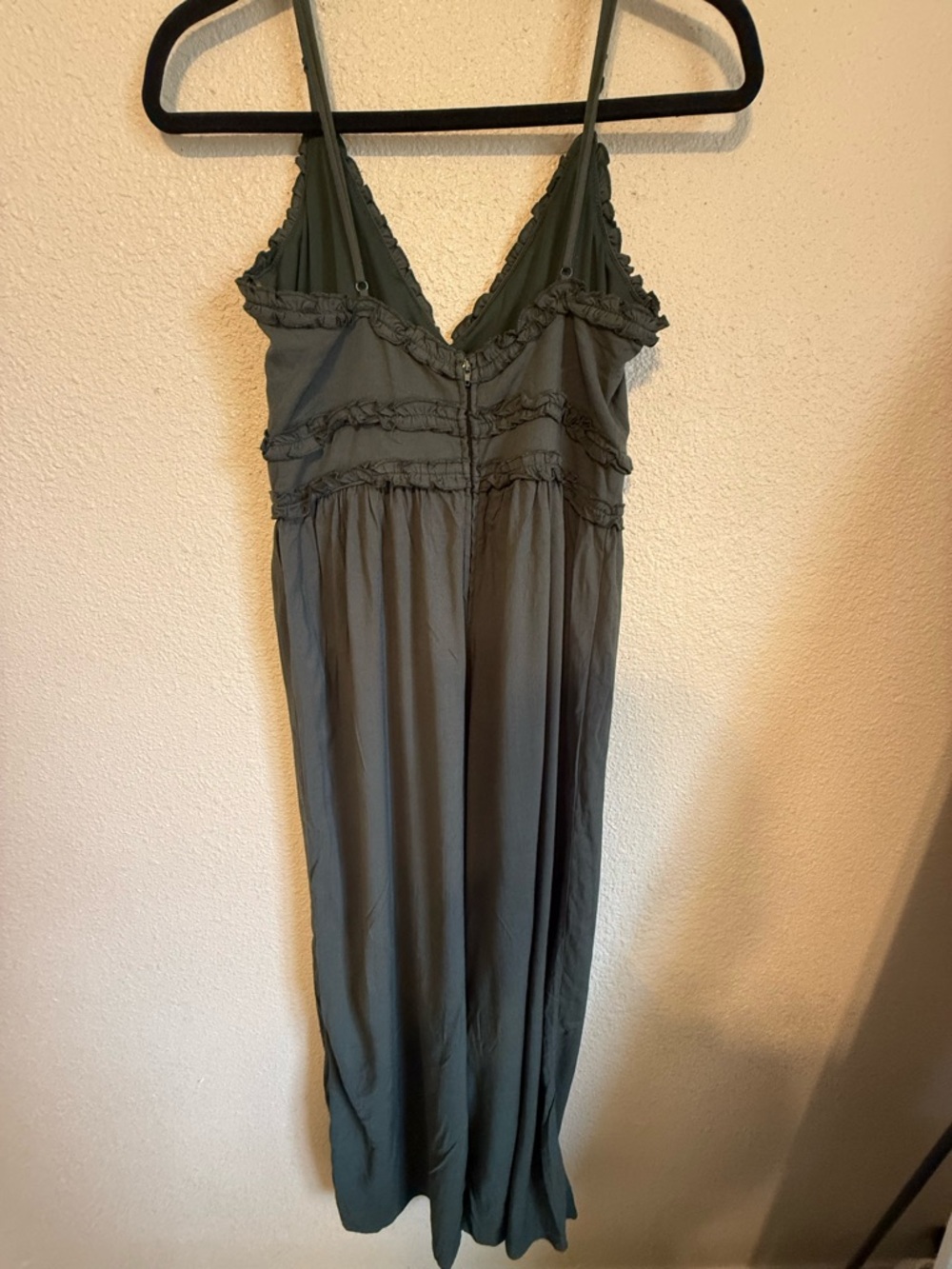 Blue Rain Olive V-Neck Wide-Leg Jumpsuit - Picture 4 of 6